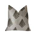 Plutus Aspen Mist Blue And Beige Luxury Throw Pillow - Double Sided  20' X 20'