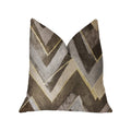 Plutus Badger Cove Brown Luxury Throw Pillow - Double Sided  26' X 26'