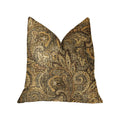 Plutus Cypress Field Brown Luxury Throw Pillow - Double Sided  26' X 26'