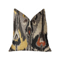 Plutus Tigerlily Gray Luxury Throw Pillow - Double Sided  24' X 24'
