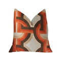 Plutus Delightful Chain Multicolor Luxury Throw Pillow - Double Sided  18' X 18'