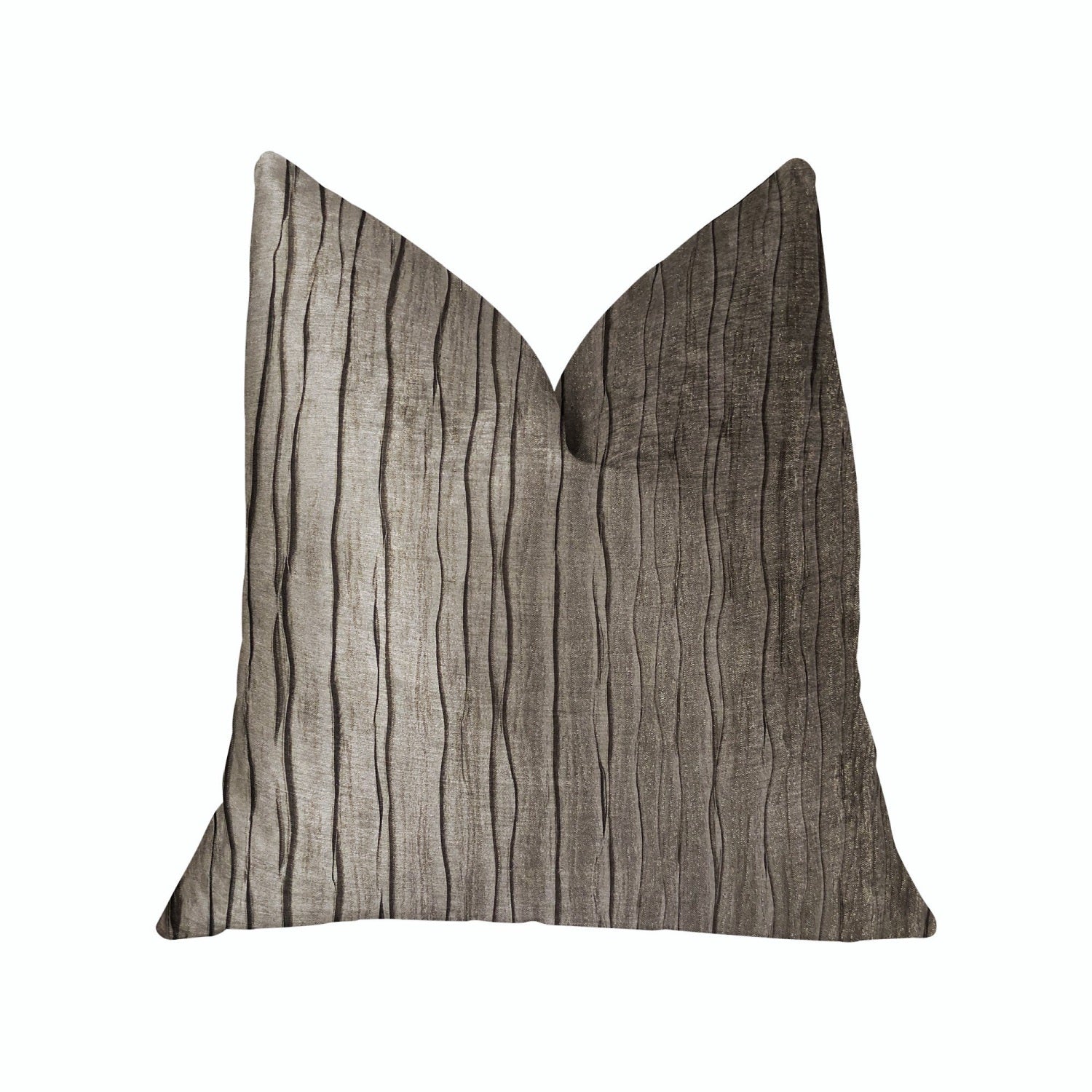 Plutus Solitude Gray Luxury Throw Pillow - Double Sided  20' X 36' King