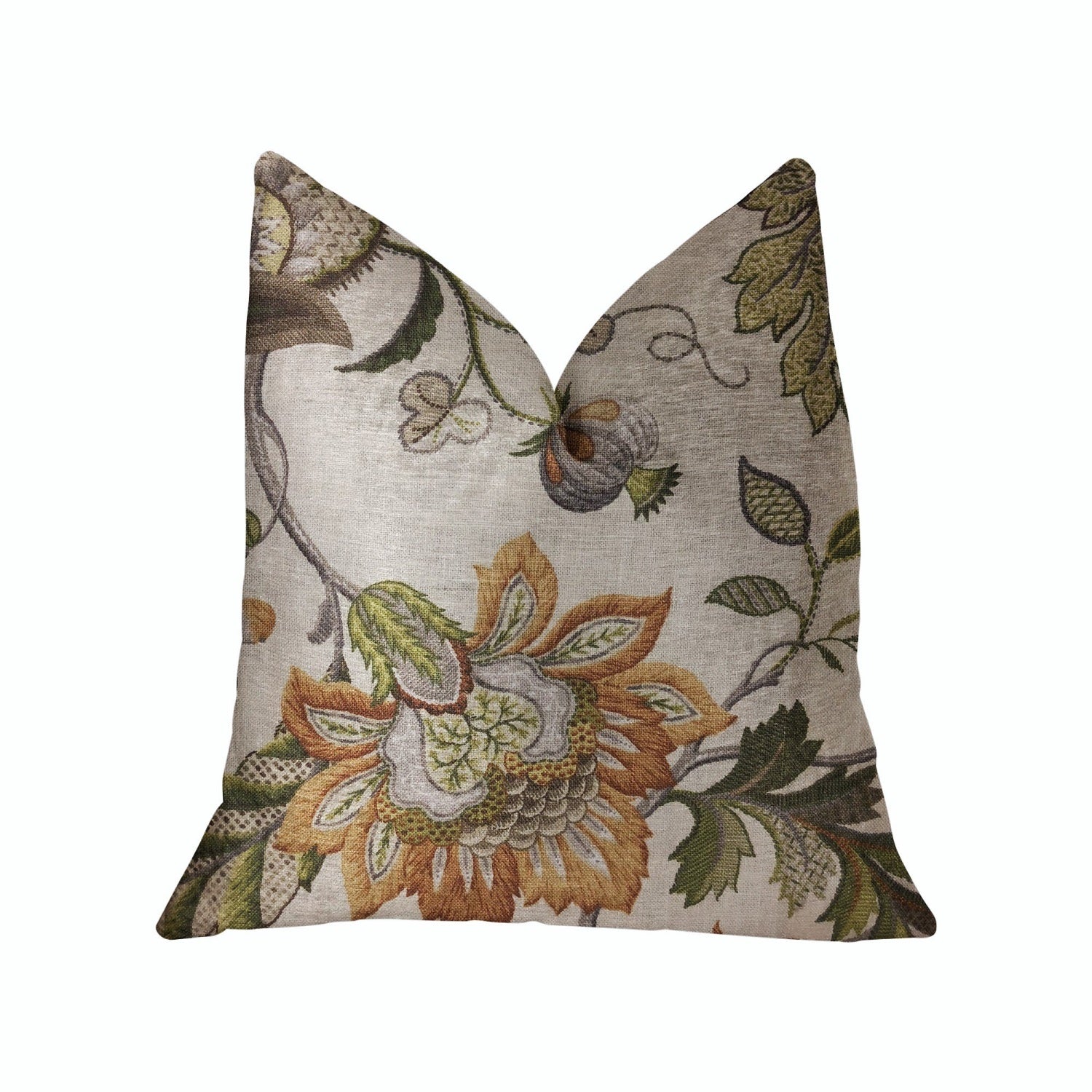 Plutus Harmony Meadows  Multicolor Luxury Throw Pillow - Double Sided  20' X 20'