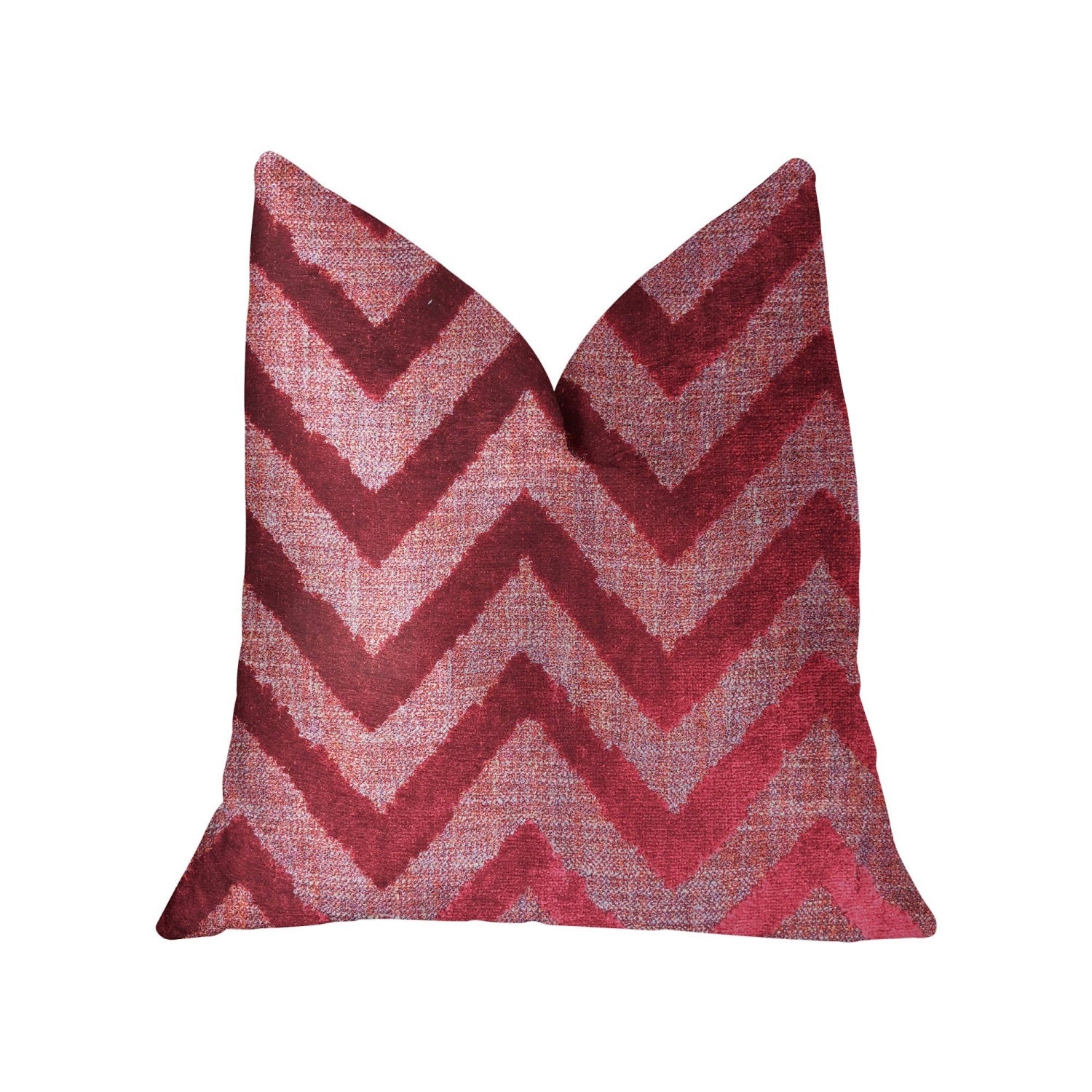 Plutus Valentina Red Luxury Throw Pillow - Double Sided  22' X 22'