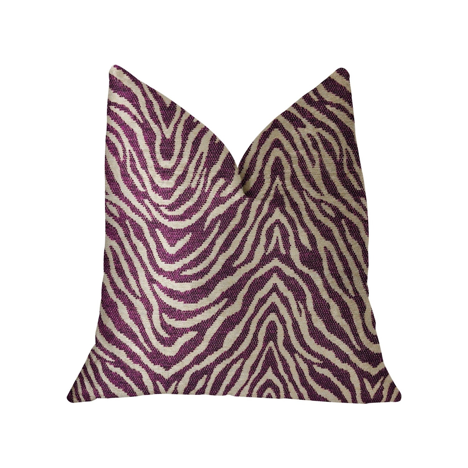 Plutus Oasis Waves Purple And Beige Luxury Throw Pillow - Double Sided  12' X 20'