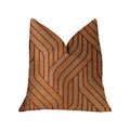 Plutus Twin Overpass Orange Luxury Throw Pillow - Double Sided  24' X 24'
