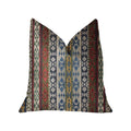 Plutus Arrowhead Canal Multicolor Luxury Throw Pillow - Double Sided  16' X 16'