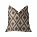 Plutus Casa Nova Brown Luxury Throw Pillow - Double Sided  20' X 20'