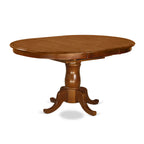 East West Furniture POAV7-SBR-C 7 Piece Modern Set Consist of an Oval Wooden Table with Butterfly Leaf and 6 Linen Fabric Upholstered Dining Chairs, 42x60 Inch