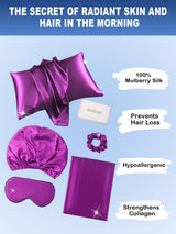 [Purple] SilkSilky 19Momme Pure Silk Pillowcase Set 002