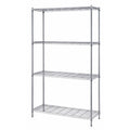 Convenient Shelving Unit Pack, 4-tier, 48W x 18D x 72H, 300 lb. load capacity per shelf, includes: (4) wire shelves, (4) posts, 