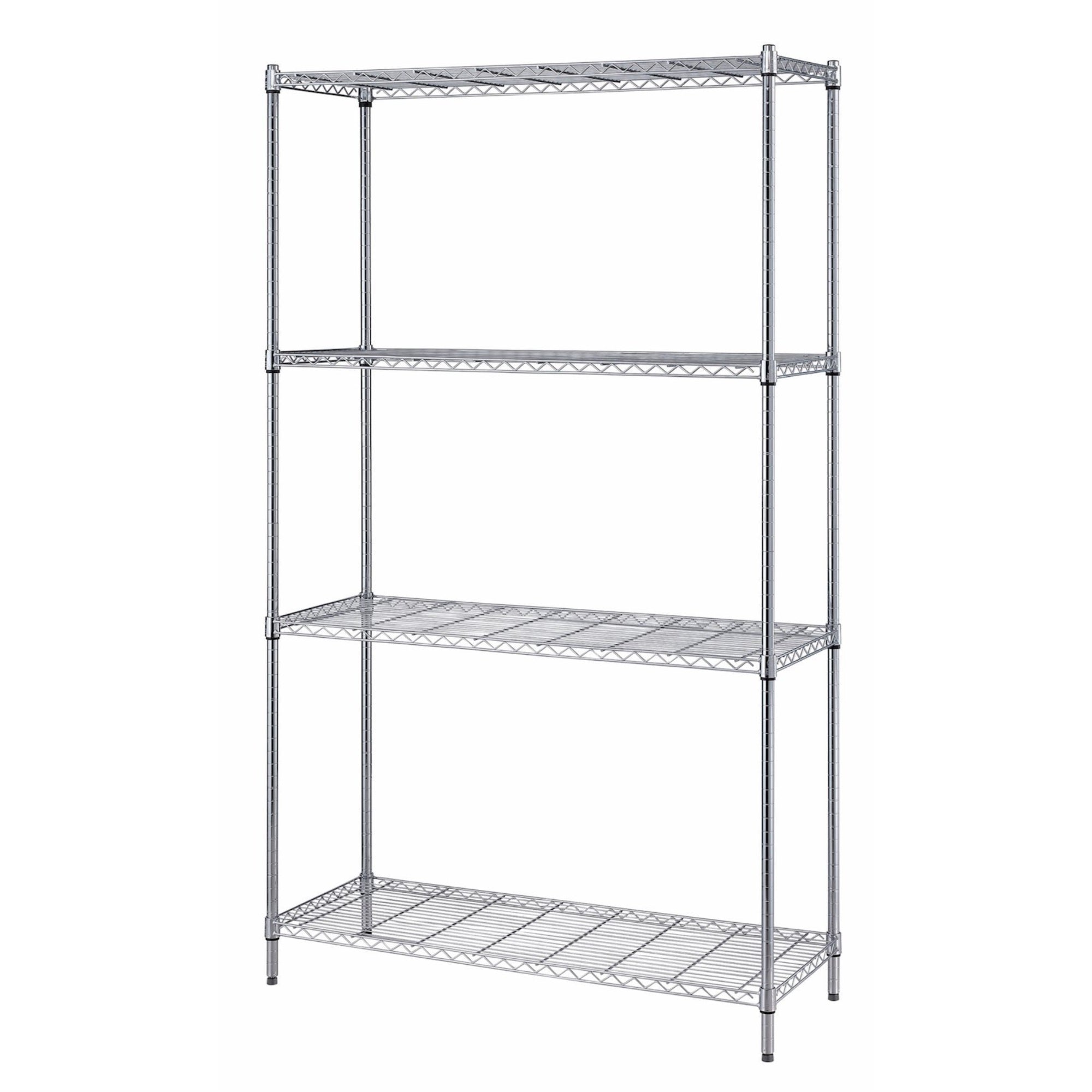 Convenient Shelving Unit Pack, 4-tier, 30W x 24D x 72H, 300 lb. load capacity per shelf, includes: (4) wire shelves, (4) posts, 
