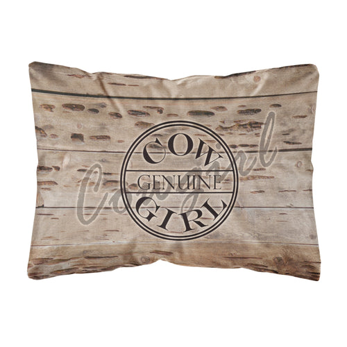 'Caroline'S Treasures Sb3056Pw1216 Genuine Cow Girl Branded Canvas Fabric Decorative Pillow, Large, Multicolor'