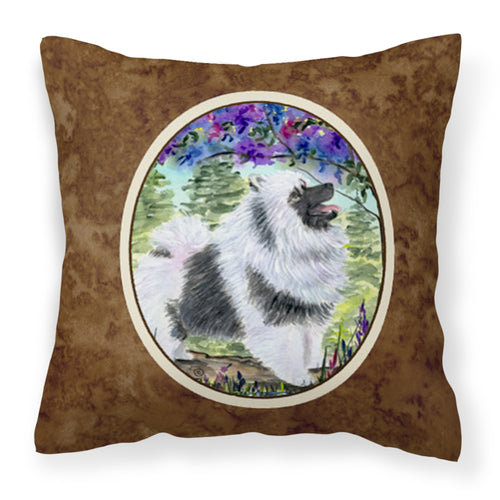 'Caroline'S Treasures Ss8063Pw1414 Keeshond Decorative Canvas Fabric Pillow, Large, Multicolor'