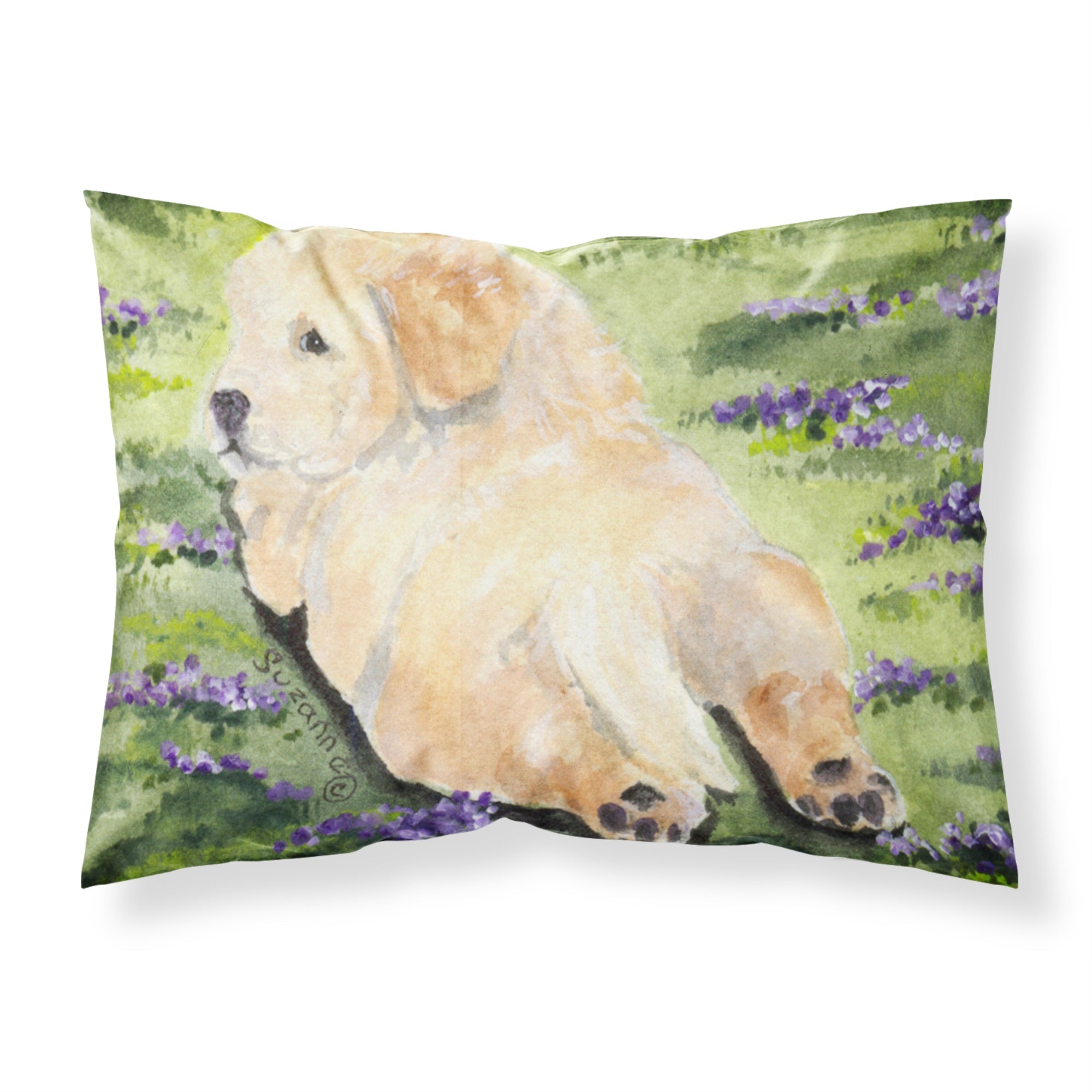 'Caroline'S Treasures Ss8833Pillowcase Golden Retriever Moisture Wicking Fabric Standard Pillowcase, Large, Multicolor'