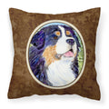 'Caroline'S Treasures Ss8867Pw1414 Bernese Mountain Dog Decorative Canvas Fabric Pillow, Large, Multicolor'