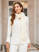[White] SilkSilky  Scarf 003