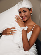 [White] SilkSilky 22Momme Pure Silk Pillowcase Set 003