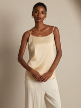 [Champagne] SilkSilky  Spaghetti Strap Camisole Top 004