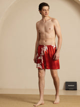 [Wine] SilkSilky  Men's Sleep Shorts 006