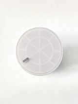 Round white mesh bra laundry wash bag with zipper closure