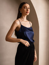[Dark Blue] SilkSilky  Spaghetti Strap Camisole Top 003