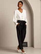 [Black] SilkSilky  Women's Pants 005