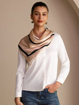[Beige Square] SilkSilky  Scarf 002