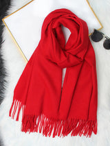 [Red] SilkSilky  Scarf 004
