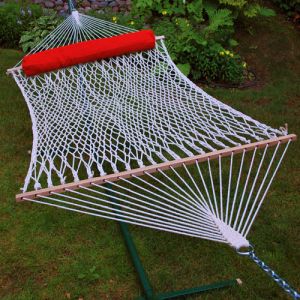 Algoma 4902Chsp Double Cotton Rope Hammock With Pillow- Imported