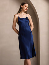 [Dark Blue] SilkSilky  Spaghetti Strap Dress 001