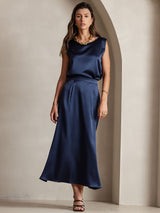 [Dark Blue] SilkSilky  Skirt 005