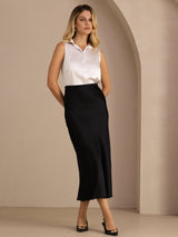 [Black] SilkSilky  Skirt 005