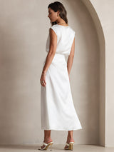 [White] SilkSilky  Skirt 004