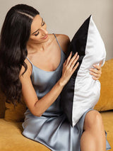[Black+Silver] SilkSilky  19Momme Pillowcase 003