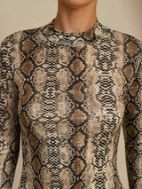 [Snakeskin] SilkSilky  Long Sleeve Women's T-Shirt 006