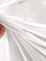 [White] SilkSilky  22Momme Bedding Set 005