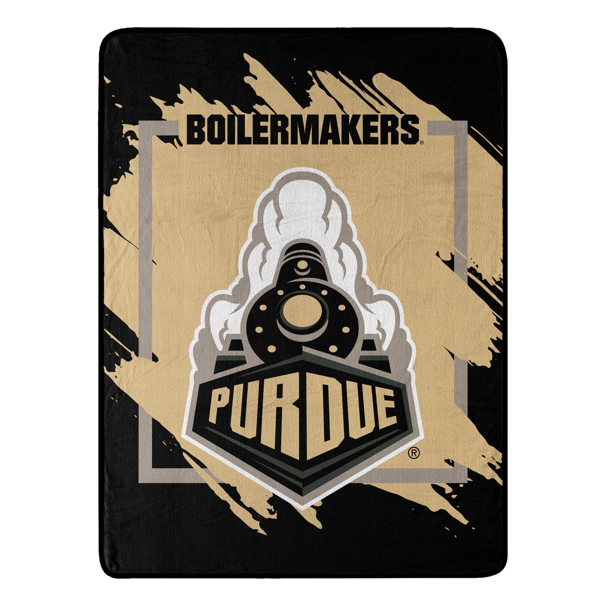 Purdue Official Ncaa Halftone Micro Raschel Throw Blanket 46 X 60(D0102H9422A)