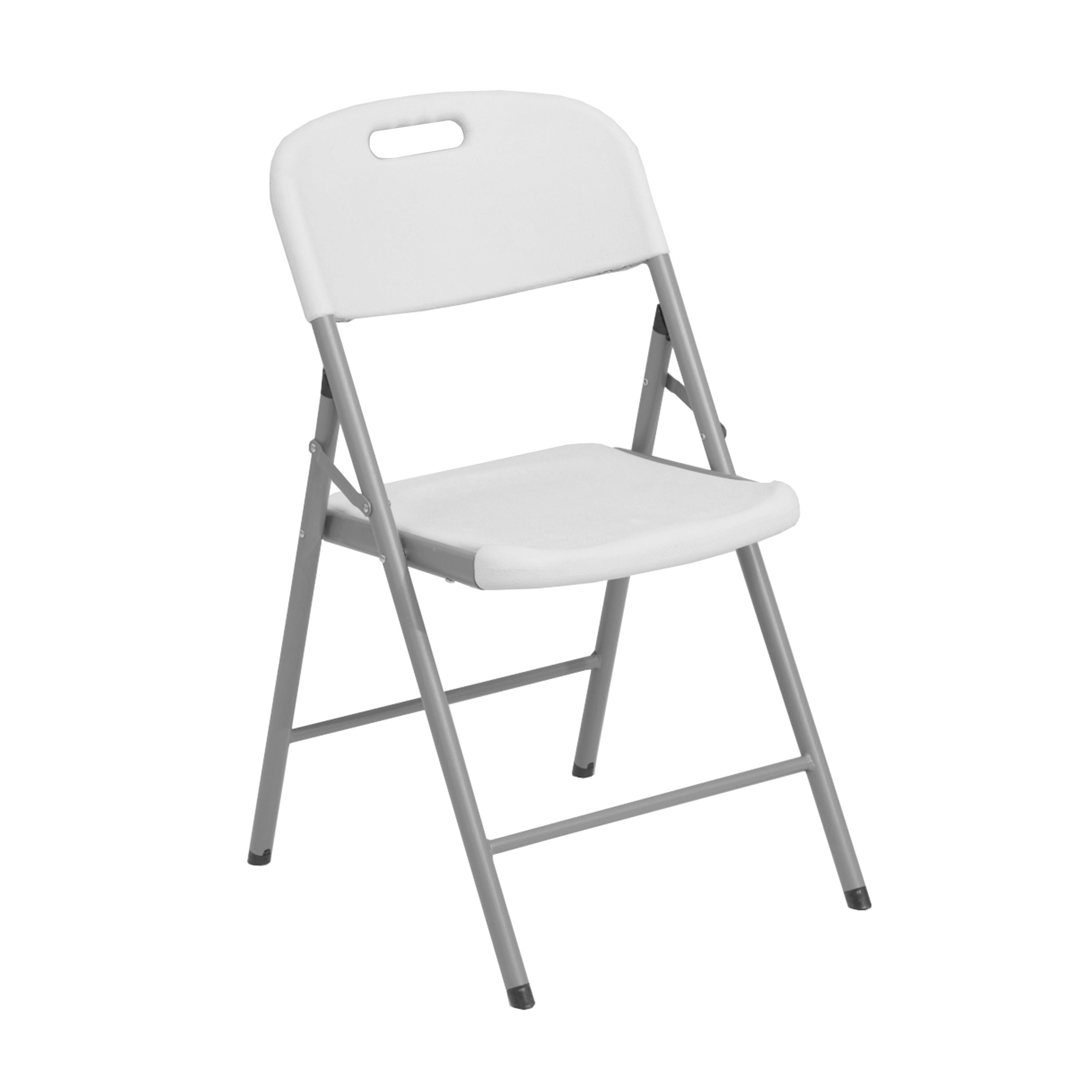Techni Home Premium Comfort Granite White Folding Chairs ?Ergonomic, Durable, & Versatile For Indoor Or Outdoor Use ?Set Of 4