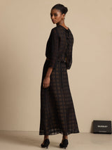 [Black] SilkSilky  Long Sleeve Round Neck Women's Outfit Sets 002