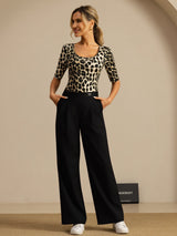 [Leopard] SilkSilky  Half Sleeve Women's T-Shirt 007