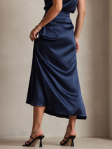 [Dark Blue] SilkSilky  Skirt 002