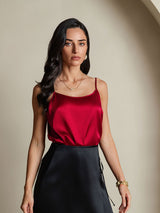 [Wine] SilkSilky  Spaghetti Strap Camisole Top 004