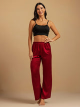 [Wine] SilkSilky  Women's Sleep Pants 003