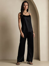 [Black] SilkSilky  Spaghetti Strap Camisole Top 007