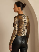 [Tiger] SilkSilky  Long Sleeve Women's T-Shirt 002