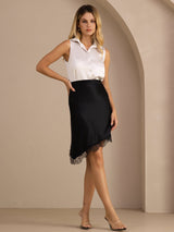 [Black] SilkSilky  Skirt 008