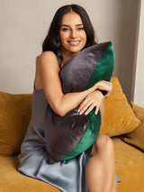 [DarkGreen+DarkGray] SilkSilky  Pillowcase 003