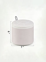 Round mesh bra laundry wash bag with zipper, 7 x 9 inches, for delicate lingerie care