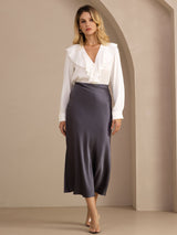 [Dark Gray] SilkSilky  Skirt 005